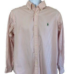 Ralph Lauren Men’s Button Up Dress Shirt Orange